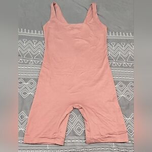 Bumpsuit Maternity Pink Scoop Neck Romper Size Medium